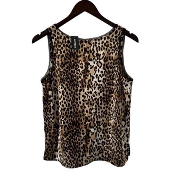 Express Leopard Print Scoop Neck Tank Top Size Small - Picture 7 of 8